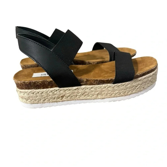 🖤 Steve Madden Jaklin Black Platform‎ Sandal Women’s 8 🖤 - Picture 3 of 4